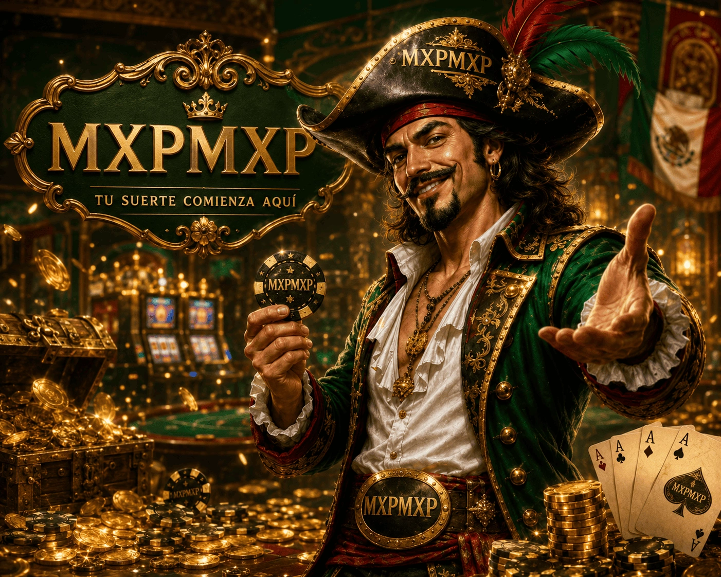 Página inicial de mxpmxp en un móvil con accesos a casino, bonos, app e inicio de sesión